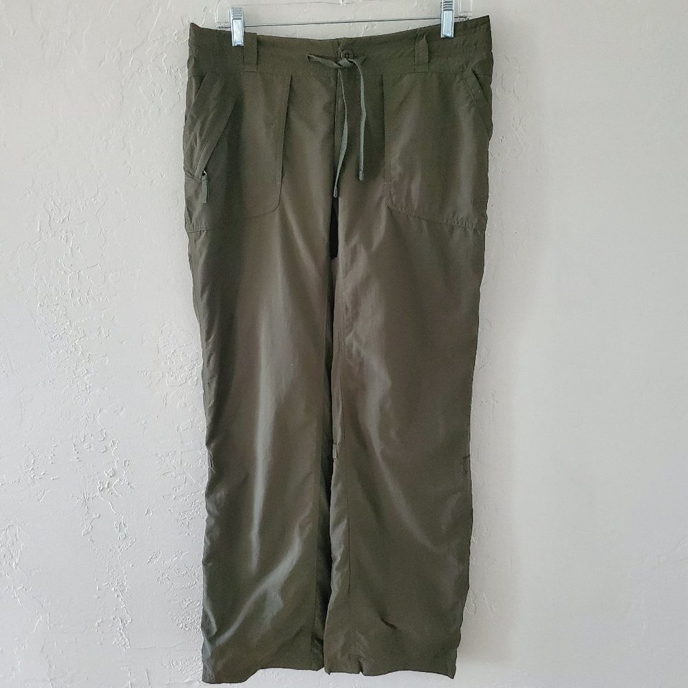 The North Face Women's Hiking Pants Size 8 Olive Military Green Pockets Zipper